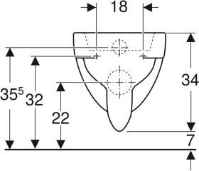 Geberit Renova Wand-WC Flachspüler weiß, KeraTect