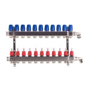 Heizkreisverteiler Komplettset BASIC für Fußbodenheizung 11 Heizkreise