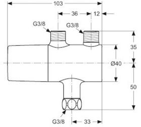 Eckventilthermostat Ceraplus, Chrom