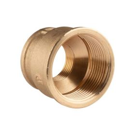 Messing Gewinde-Fitting Reduziermuffe 1 1/4"IG (DN 32) - 3/4"IG (DN 20) - schwere Ausführung