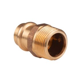 Kupfer Pressfitting Übergang aus Rotguss 22 mm - 1" AG V+M-Kontur DVGW