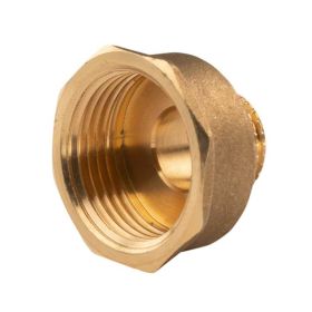 Messing Gewinde-Fitting Reduzierstück 1"IG (DN 25) - 1/2"AG (DN 15) - schwere Ausführung