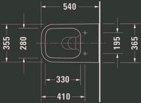 Duravit Wand-WC 540mm Happy D.2, Anthraz Anthrazit Matt, TS, rimless