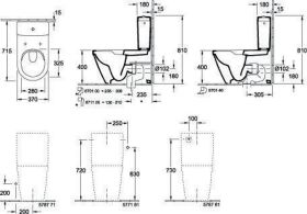 Villeroy & Boch Tiefspül-WC spülrandlos Archite 370x700mm Rechteck Weiß Alpin C+
