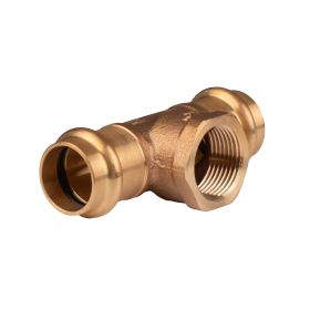 Kupfer Pressfitting T-Stück aus Rotguss 22 mm - 3/4" IG - 22 mm V+M-Kontur DVGW