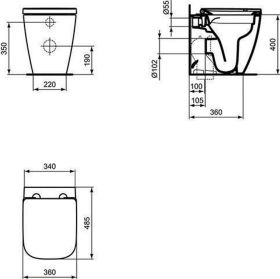 Ideal Standard WC-Sitz i.life S Wrapover mit Softclosing Weiß