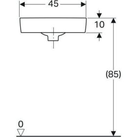 Geberit Renova Compact Eck-HWB, 45x39,5c m. Hl., m. Ül., weiß