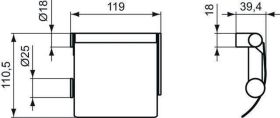 Papierrollenhalter Connect mit Deckel Chrom