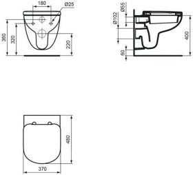 Ideal Standard WC-Sitz Eurovit Plus, f. Weiß
