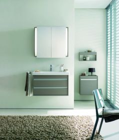 Möbelwaschtisch D-Code 850 mm mit ÜL, mit HLB, 1 HL, weiß