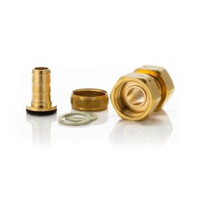 Garten-Wasserzähler Aufputz für Kaltwasser - Set mit Anschlussmaterial - Baulänge 110 mm