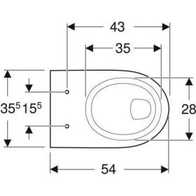 Geberit Renova Wand-WC Flachspüler weiß