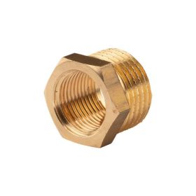 Messing Gewinde-Fitting Reduzierstück mit 1/2"AG - 3/8"IG