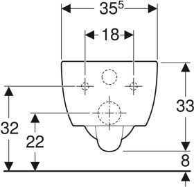 Geberit iCon Wand-WC Tiefspüler geschlossene Form, weiß, KeraTect