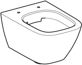 Geberit Smyle Square WWC Tiefspüler Rimfree, Ausld. 49cm, weiß