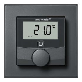 Homematic IP Smart Home Wandthermostat HmIP-BWTH-A mit Schaltausgang für Markenschalter, 230 V anthrazit