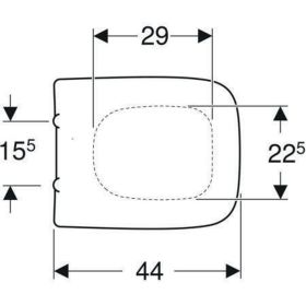 Geberit Renova Plan WC-Sitz, eckiges Des Bef.ob., m.Absenka., Quick Release, weiß