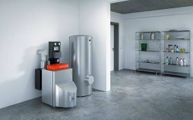 Viessmann Öl-Brennwert-Heizgerät Vitorondens 200-T BR2A 28,9 kW mit Mischer 160L Speicher-Wassererwärmer Vitocell 100-H CHA