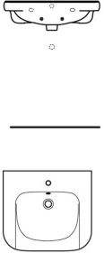 Ideal Standard Waschtisch Contour 21, 1 unterfahrbar, 650x555x175mm, Weiß