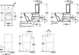 Villeroy & Boch Tiefspül-WC spülrandlos Archite 370x700mm Rechteck Weiß Alpin C+
