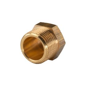 Messing Gewinde-Fitting Stopfen 3/8"AG (DN 10) - schwere Ausführung