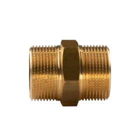 Messing Gewinde-Fitting Doppelnippel mit Langgewinde 1 1/4"AG - 1 1/4''AG (DN 32), schwere Ausführung
