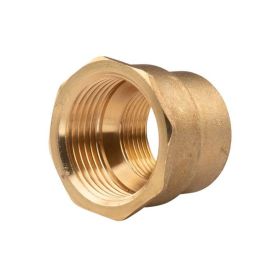 Messing Gewinde-Fitting Reduziermuffe 1"IG (DN 25) - 3/4"IG (DN 20) - schwere Ausführung