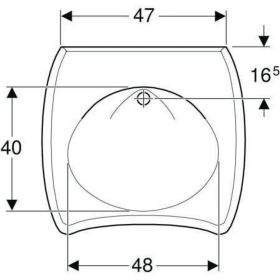 Geberit Vitalis WT, barrierefrei, 65x60c o. Hl., m. Ül., weiß