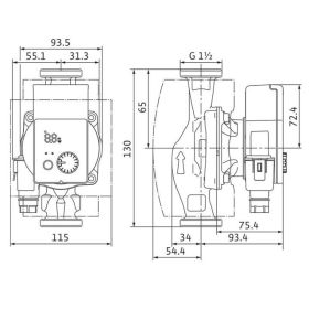 Wilo Nassläufer-Hocheffizienzpumpe Yonos PICO plus 25/1-6 130mm mit Wärmedämmschale