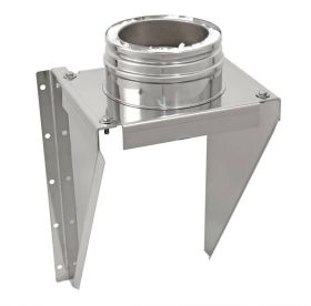 Schornstein Grundplatte Wandmontage Edelstahl  DW Ablauf unten DN 100