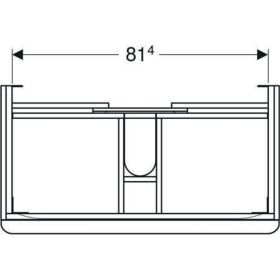 Geberit Smyle Square US für WT, m. 2 Sch 88,4x61,7x47cm, weiß