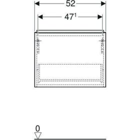 Geberit iCon Unterschrank für HWB, 1 Sch 52x41,5x30,7cm, weiß hgl./Gr. chrom