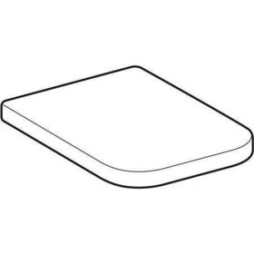 Geberit Renova Plan WC-Sitz, eckiges Des Bef.ob., m.Absenka., Quick Release, weiß