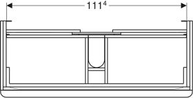 Geberit Smyle Square US für WT, m. 2 Sch 118,4x61,7x47cm, weiß