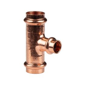 Kupfer Pressfitting T-Stück Mittelgang reduziert 22 x 15 x 22 mm V+M-Kontur DVGW