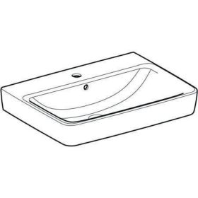 Geberit Renova Plan Waschtisch, 65x48cm m. Hl., m. Ül., weiß