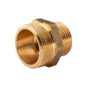 Messing Gewinde-Fitting Reduziernippel 1 1/4''AG (DN 32) - 1"AG (DN 25) - schwere Ausführung