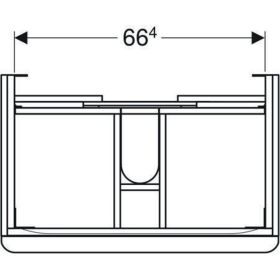 Geberit Smyle Square US für WT, m. 2 Sch 73,4x61,7x47cm, weiß
