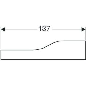 Geberit Bambini Dekorblende, Front für 3 WT-Arm., tieferes Becken li, weiß