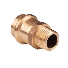 Kupfer Pressfitting Übergang aus Rotguss 22 mm - 1/2" AG V+M-Kontur DVGW