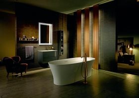 Möbelwaschtisch ME by Starck 830 mm mit ÜL, mit HLB, 1 HL, weiß WonderGliss