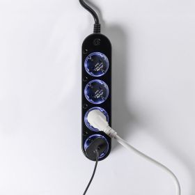 Shelly Power Strip 4 Gen4 smarte Steckdosenleiste mit Leistungsmessung, schwarz