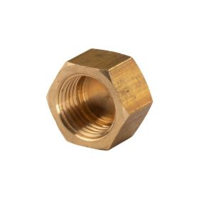 Messing Gewinde-Fitting Kappe 1/4"IG (DN 8) - schwere Ausführung