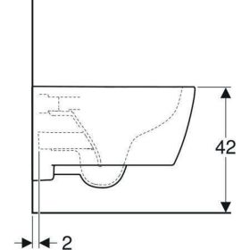 Geberit iCon Wand-WC Tiefspüler, Rimfree geschl. Form, T:53cm, weiß, KeraTect