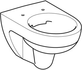 Geberit Renova Wand-WC Tiefspüler, Rimfr weiß, KeraTect