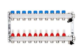 76,8 m² Set Dünnschichtsystem flach 12x2 PE-RT Rohr Raster 10 cm 10 Heizkreise Regler 230 V + Zubehör