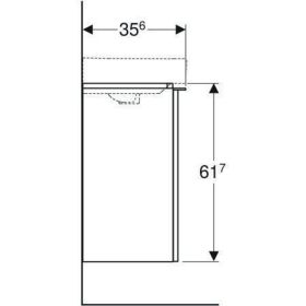 Geberit Smyle Square US für HWB, m. 1 Tü 44,2x61,7x35,6cm, weiß