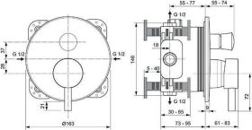 Ideal Standard Badearmatur UP Ceraline,