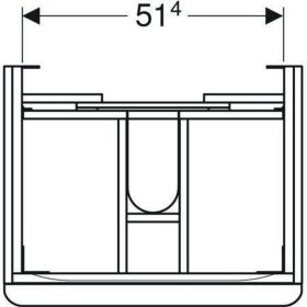 Geberit Smyle Square US für WT, m. 2 Sch 58,4x61,7x47cm, Nussbaum