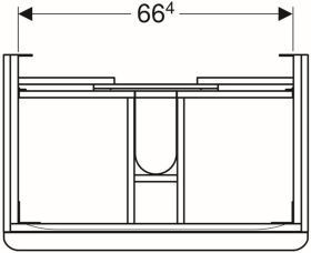 Geberit Smyle Square US für WT, m. 2 Sch 73,4x61,7x47cm, weiß